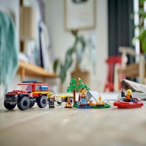 LEGO City 4x4 Fire Engine with Rescue Boat Toys 60412