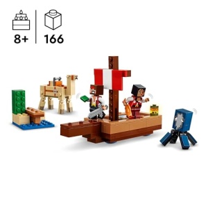 LEGO Minecraft The Pirate Ship Voyage Building Toy Set 21259