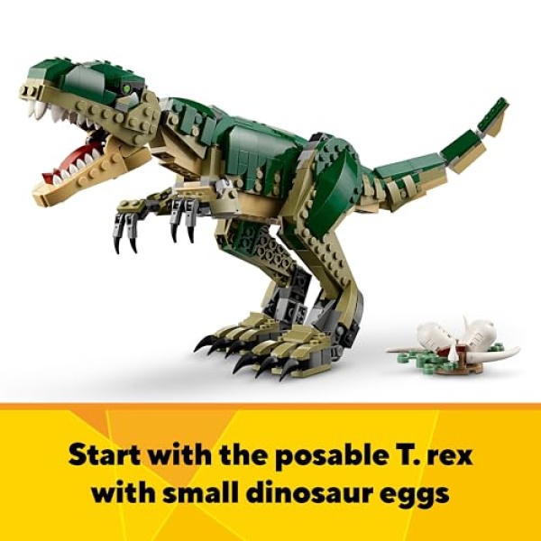 LEGO Creator 3in1 T. rex Figure, Toy Dinosaur Set 31151 - Image 4