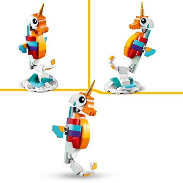 LEGO Creator 3 in 1 Magical Unicorn Toy Animal Playset 31140 - Image 4