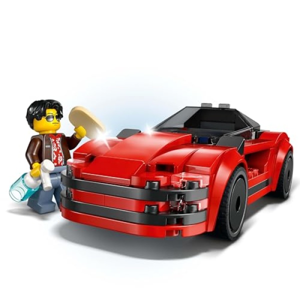 LEGO City Red Sports Car, Toy Supercar Vehicle Set 60448