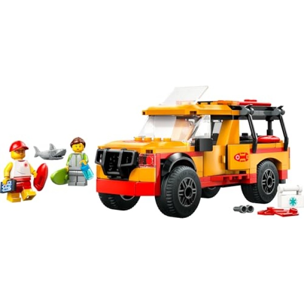 LEGO City Lifeguard Beach Rescue Truck & Shark Toys 60453 - Image 8