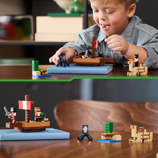 LEGO Minecraft The Pirate Ship Voyage Building Toy Set 21259 - Image 6