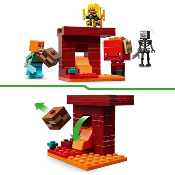 LEGO Minecraft The Nether Lava Battle Building Toy 21266 - Image 2