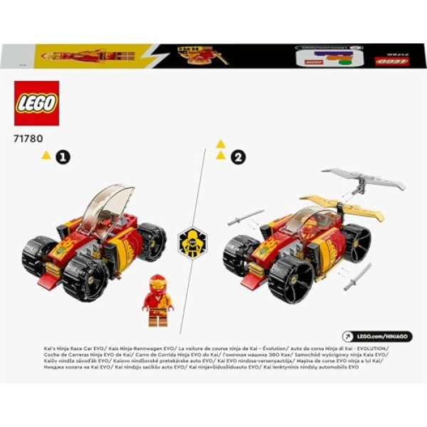 LEGO NINJAGO Kai's Ninja Race Car EVO Toy Building Set 71780 - Image 8