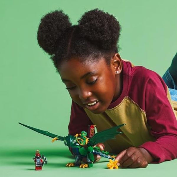 LEGO NINJAGO Lloyd's Green Forest Dragon Toy for Kids 71829 - Image 6