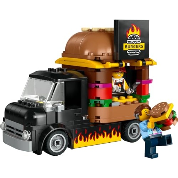 LEGO City Burger Van Food Truck Vehicle Toy Set 60404 - Image 3