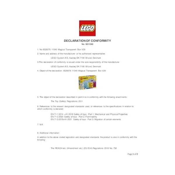 LEGO Classic Magical Transparent Box Building Toys Set 11040 - Image 8