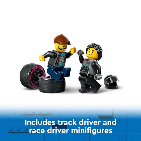 LEGO City Race Car and Car Carrier Truck Building Toys 60406 - Image 6