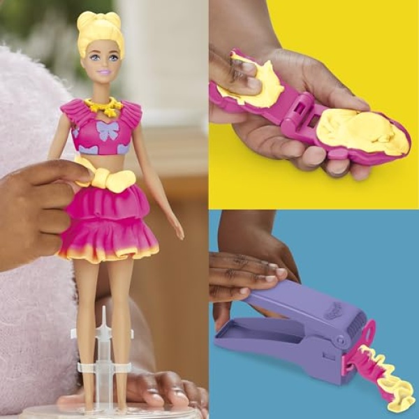 Play-Doh Barbie Ruffles & Bows with 3 Tubs & 10 Accessories - Image 5