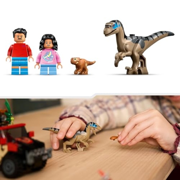 LEGO Jurassic World Raptor Off-Road Escape Dino Toy 76972 - Image 3
