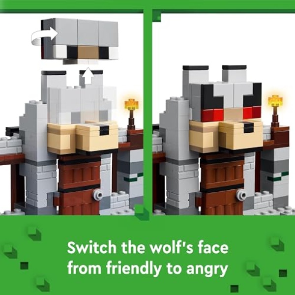 LEGO Minecraft The Wolf Stronghold Video-Game Toy Set 21261 - Image 5