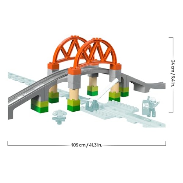 LEGO DUPLO Train Bridge and Tracks Expansion Set Toy 10426 - Image 8