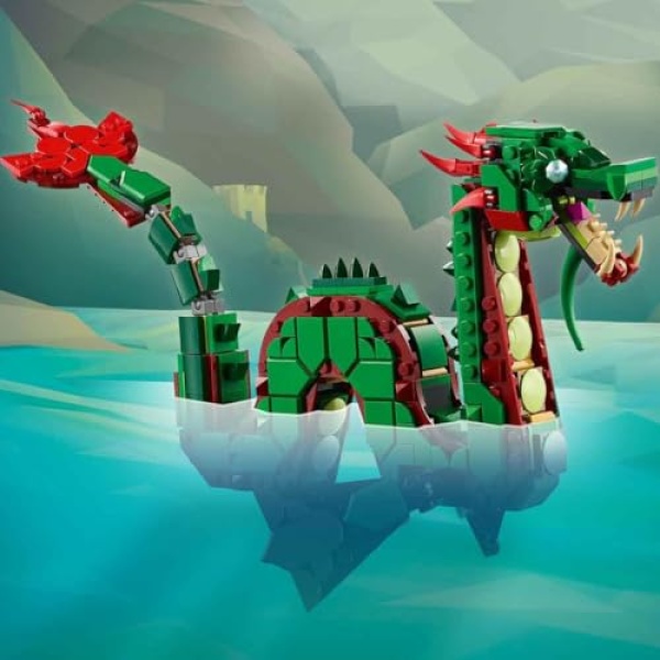 LEGO Creator 3in1 Medieval Dragon Figure, Creative Toy 31161 - Image 7