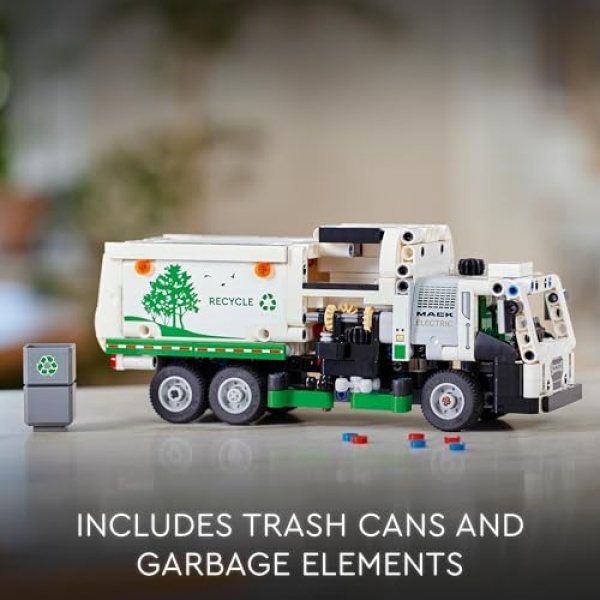 LEGO Technic Mack LR Electric Garbage Truck Toy 42167 - Image 6