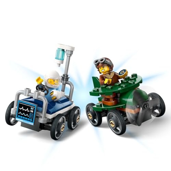 LEGO City Aeroplane vs. Hospital Bed Race Car Pack 60459 - Image 5