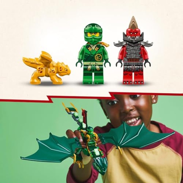 LEGO NINJAGO Lloyd's Green Forest Dragon Toy for Kids 71829 - Image 4