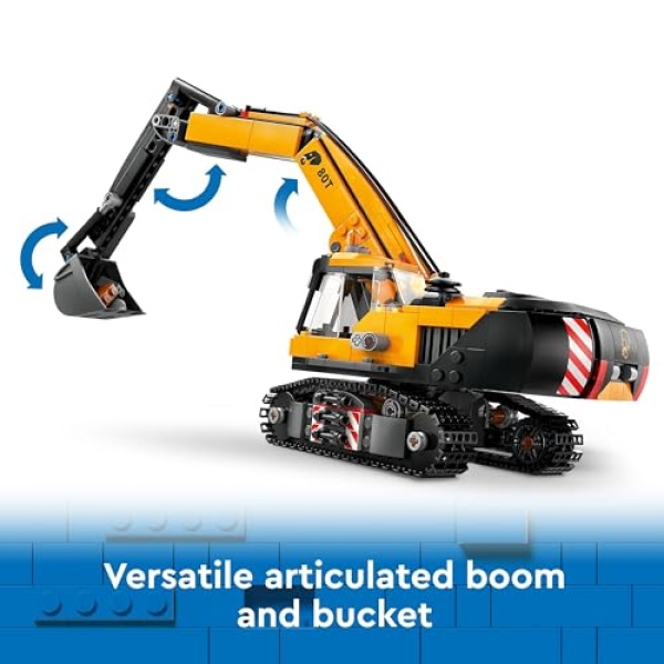 LEGO City Yellow Construction Excavator Digger Toy Set 60420 - Image 5