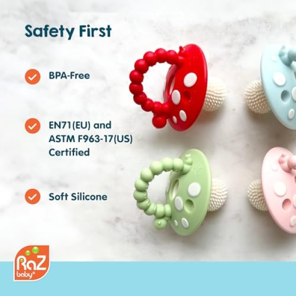 RaZbaby Chompy Silicon Teether - 2 Pack - Image 5