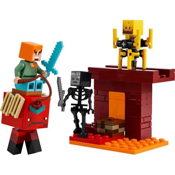 LEGO Minecraft The Nether Lava Battle Building Toy 21266 - Image 3