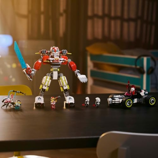 LEGO DREAMZzz 2in1 Cooper's Tiger Mech, Zero's Hot Rod 71497 - Image 4
