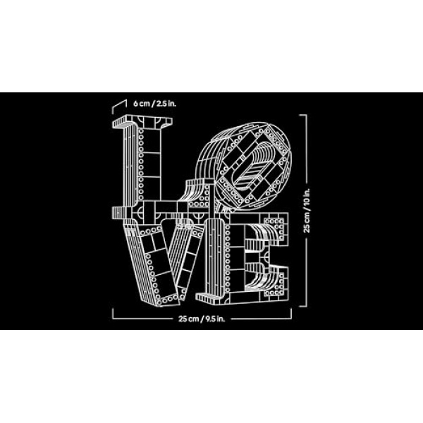 LEGO ART LOVE Home Decor Building Set for Adults 31214 - Image 7