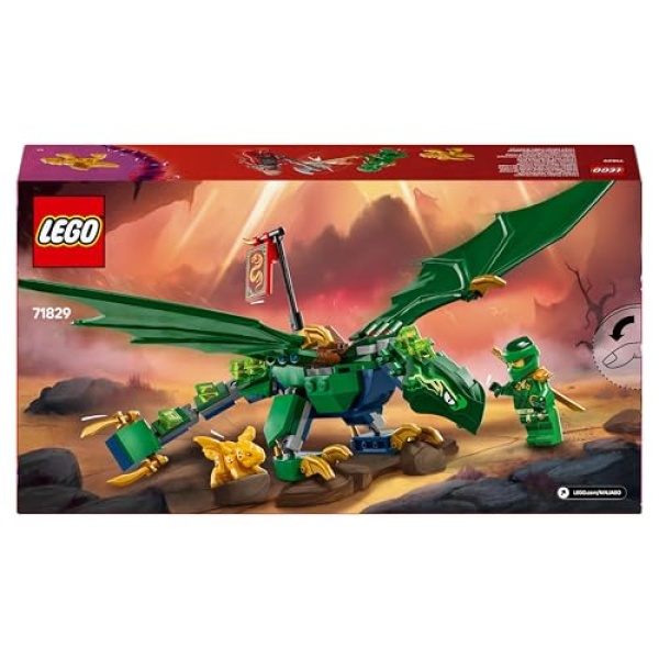 LEGO NINJAGO Lloyd's Green Forest Dragon Toy for Kids 71829 - Image 8