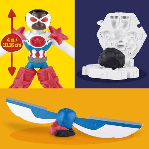 Play-Doh Marvel Captain America Moto-Slicer with 3 Tubs - Image 2
