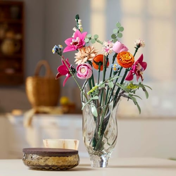 LEGO Botanicals Pretty Pink Flower Bouquet Decor Set 10342 - Image 2