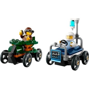 LEGO City Aeroplane vs. Hospital Bed Race Car Pack 60459