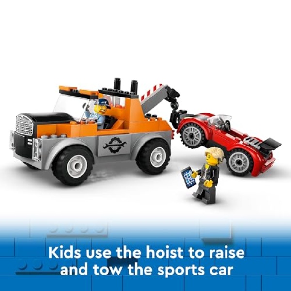 LEGO City Tow Truck and Sports Car Repair Toy Set 60435 - Image 2