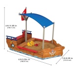 KidKraft Pirate Sandboat Sandbox