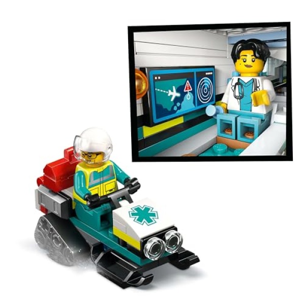 LEGO City Emergency Air Ambulance Airplane Toy Playset 60465 - Image 3