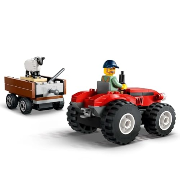 LEGO City Red Farm Tractor with Trailer & Sheep Toys 60461 - Image 3