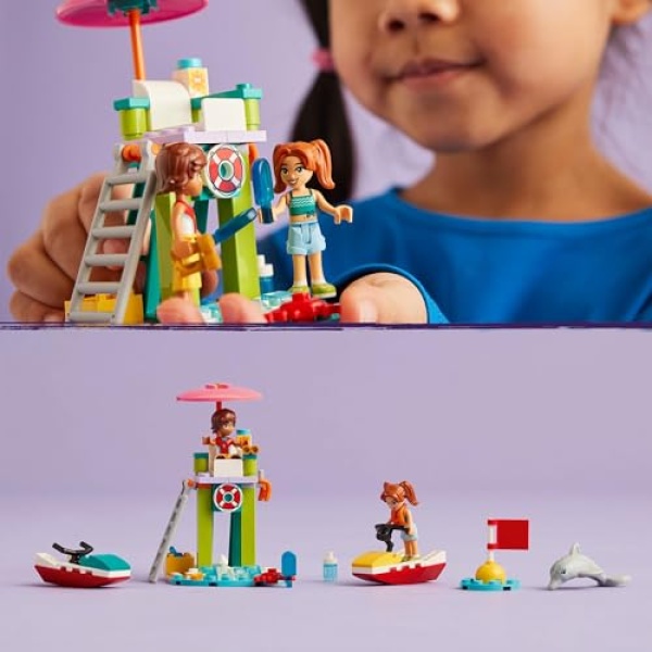 LEGO Friends Beach Water Scooter Toy Mini-Doll Set 42623 - Image 5