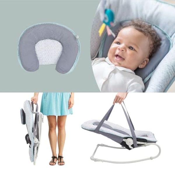 Babymoov Graphik Bouncer - Blue - Image 4
