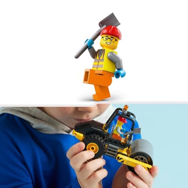 LEGO City Construction Steamroller Vehicle Toy Playset 60401 - Image 4
