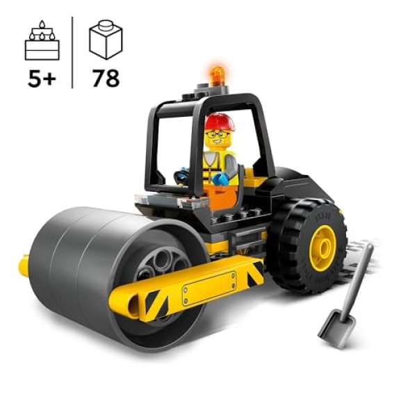 LEGO City Construction Steamroller Vehicle Toy Playset 60401