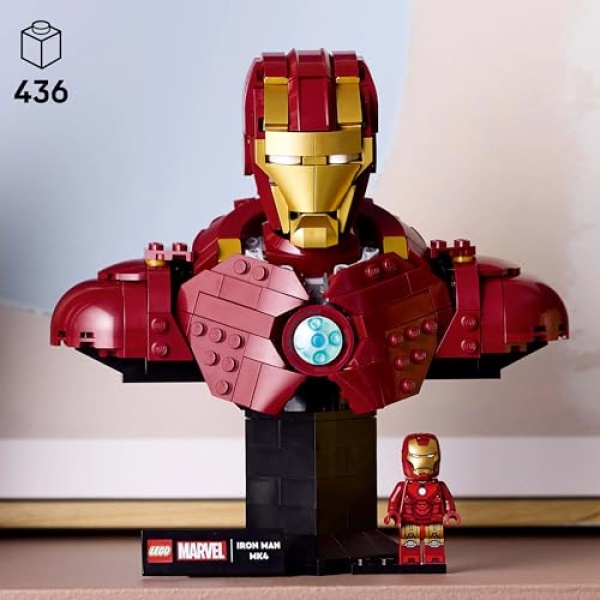 LEGO Marvel Iron Man MK4 Bust Building Set for Adults 76327 - Image 2