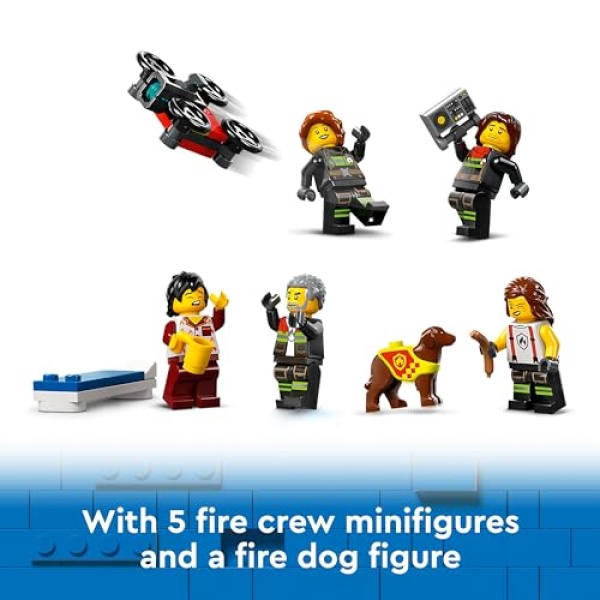 LEGO City Fire Station with Fire Engine Toy Playset 60414 - Image 6