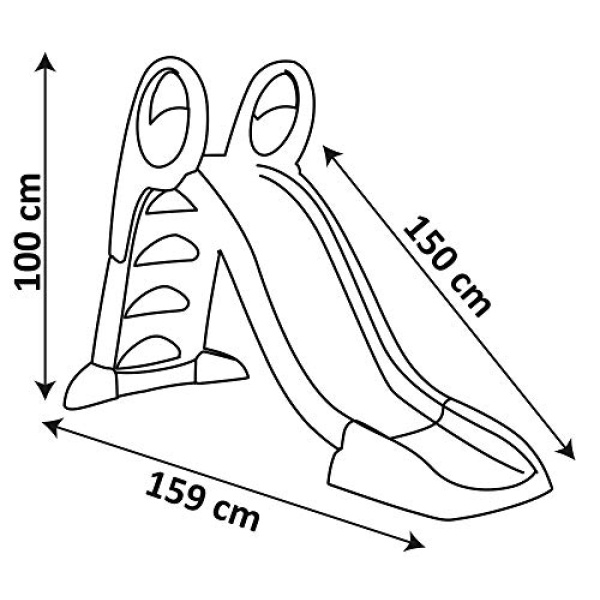 Smoby 5ft Kids Garden Slide - Orange and Yellow - Image 8