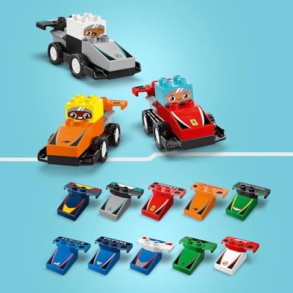 LEGO DUPLO F1 Team Race Cars & Drivers Role Play Toy 10445 - Image 3