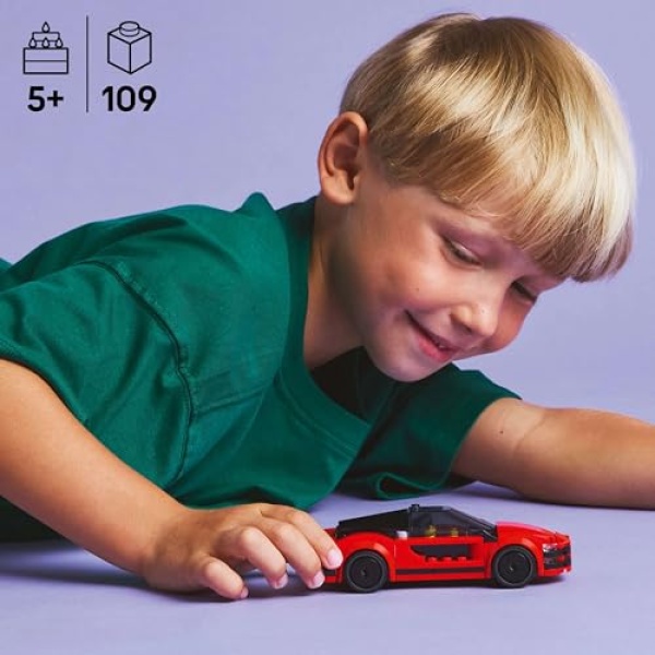 LEGO City Red Sports Car, Toy Supercar Vehicle Set 60448 - Image 2