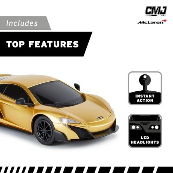 CMJ RC Cars 1:24 McLaren 675LT Gold Car - Image 6