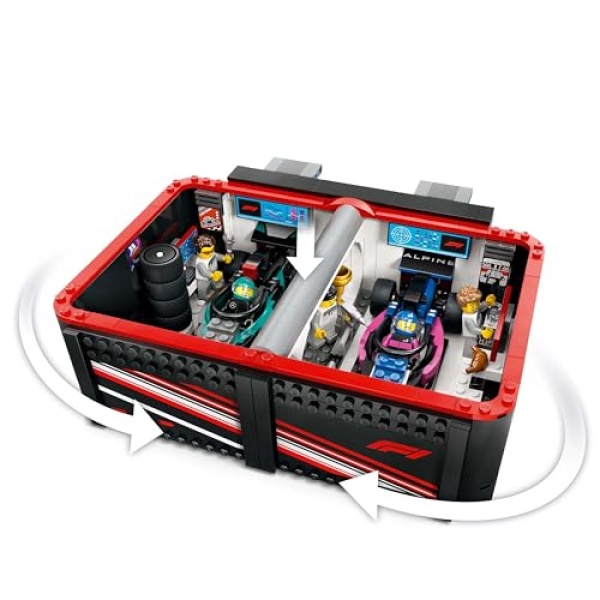 LEGO City F1 Garage & Mercedes-AMG & Alpine Cars Set 60444 - Image 5