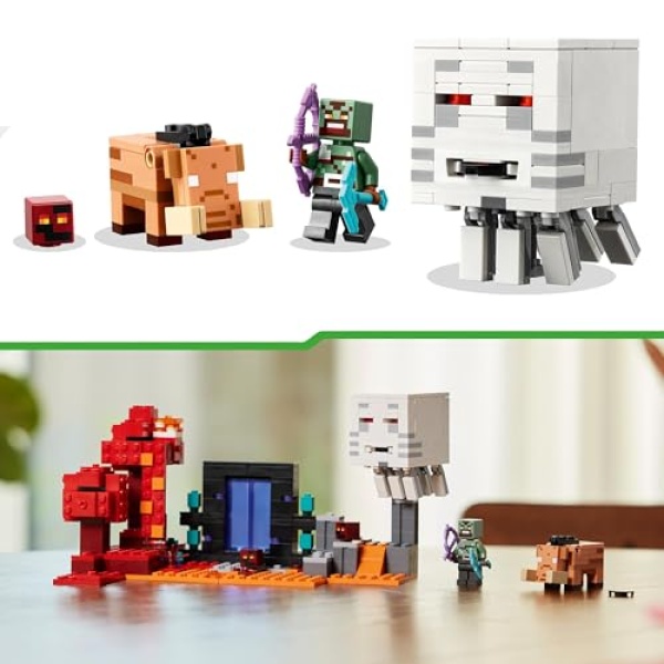 LEGO Minecraft The Nether Portal Ambush Building Toy 21255 - Image 5