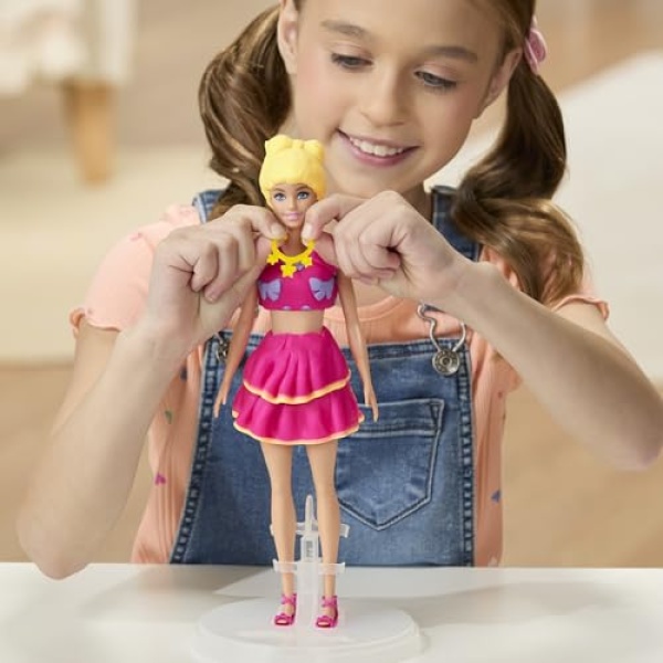 Play-Doh Barbie Ruffles & Bows with 3 Tubs & 10 Accessories - Image 9