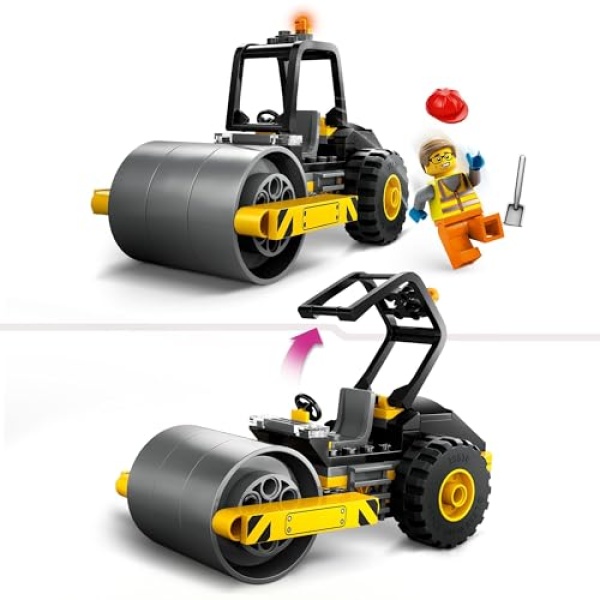 LEGO City Construction Steamroller Vehicle Toy Playset 60401 - Image 2