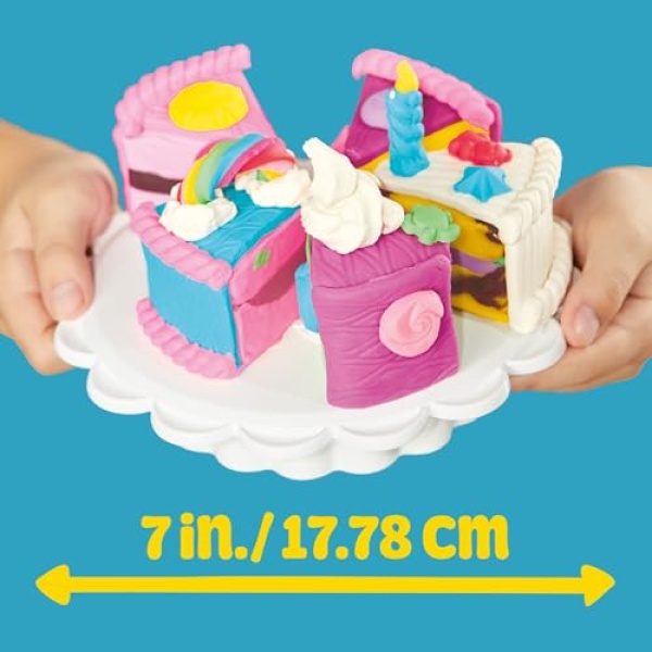 Play-Doh Super Slice Cake Playset with 11 Tubs & Accessories - Image 4
