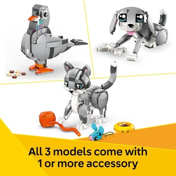 LEGO Creator 3in1 Playful Cat Figure, Toy Animal Set 31163 - Image 5